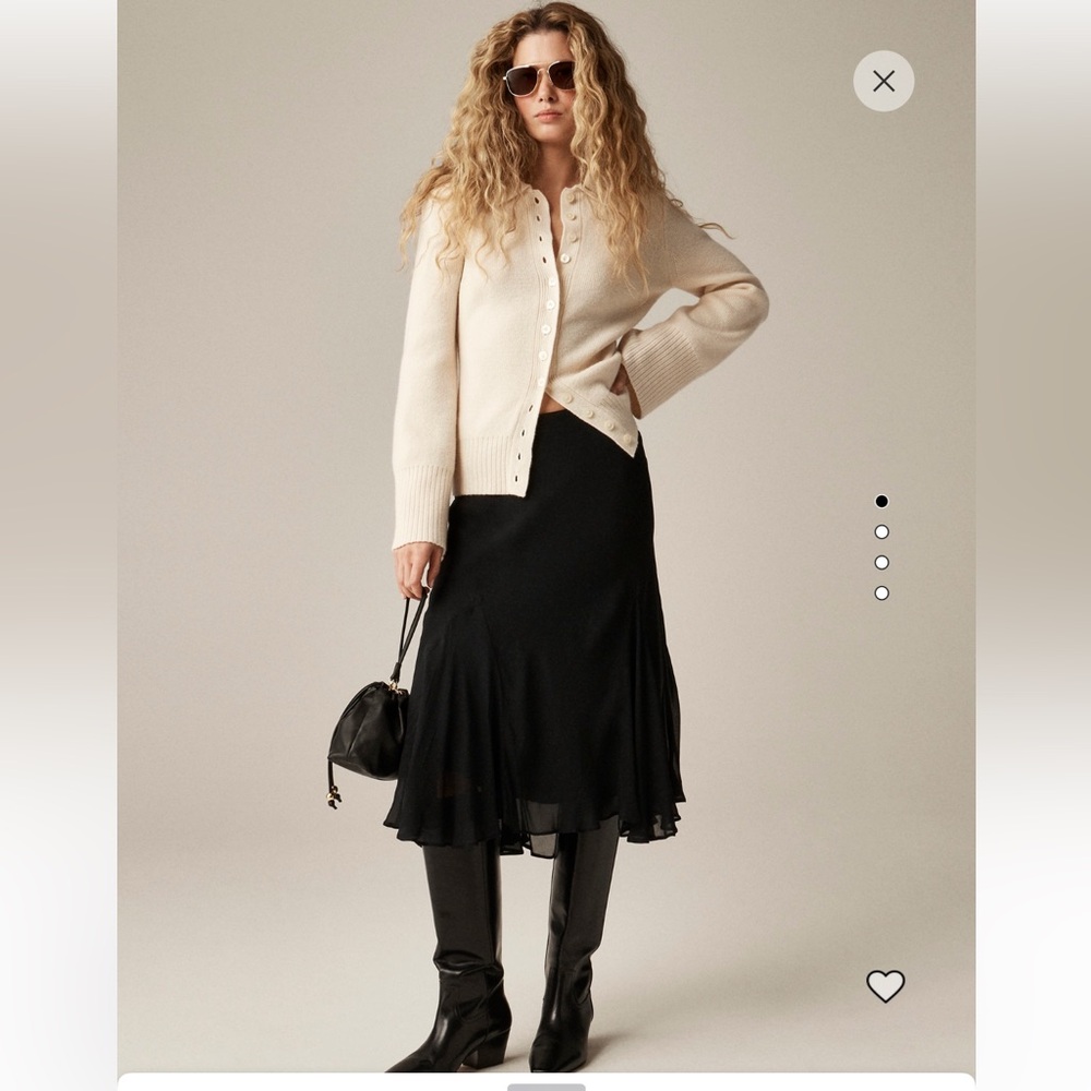 J. Crew Black Asymmetrical Skirt